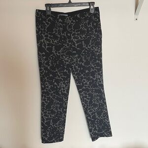 Prada Black and Gray Floral Pants